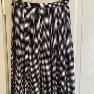 black and white checkered skirt